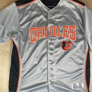 Dynasty Mens Medium MLB Orioles Jersey Gray